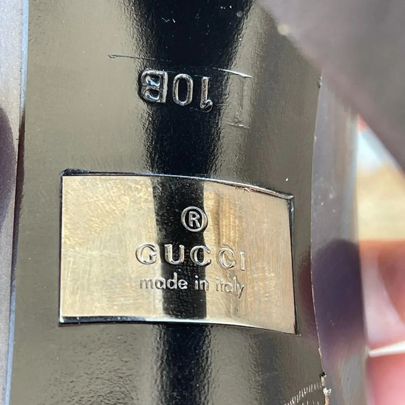 Gucci gray/black heels size 10B - Picture 9 of 11